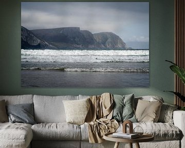 Zee met kliffen in Ierland - Achill Island van Durk-jan Veenstra