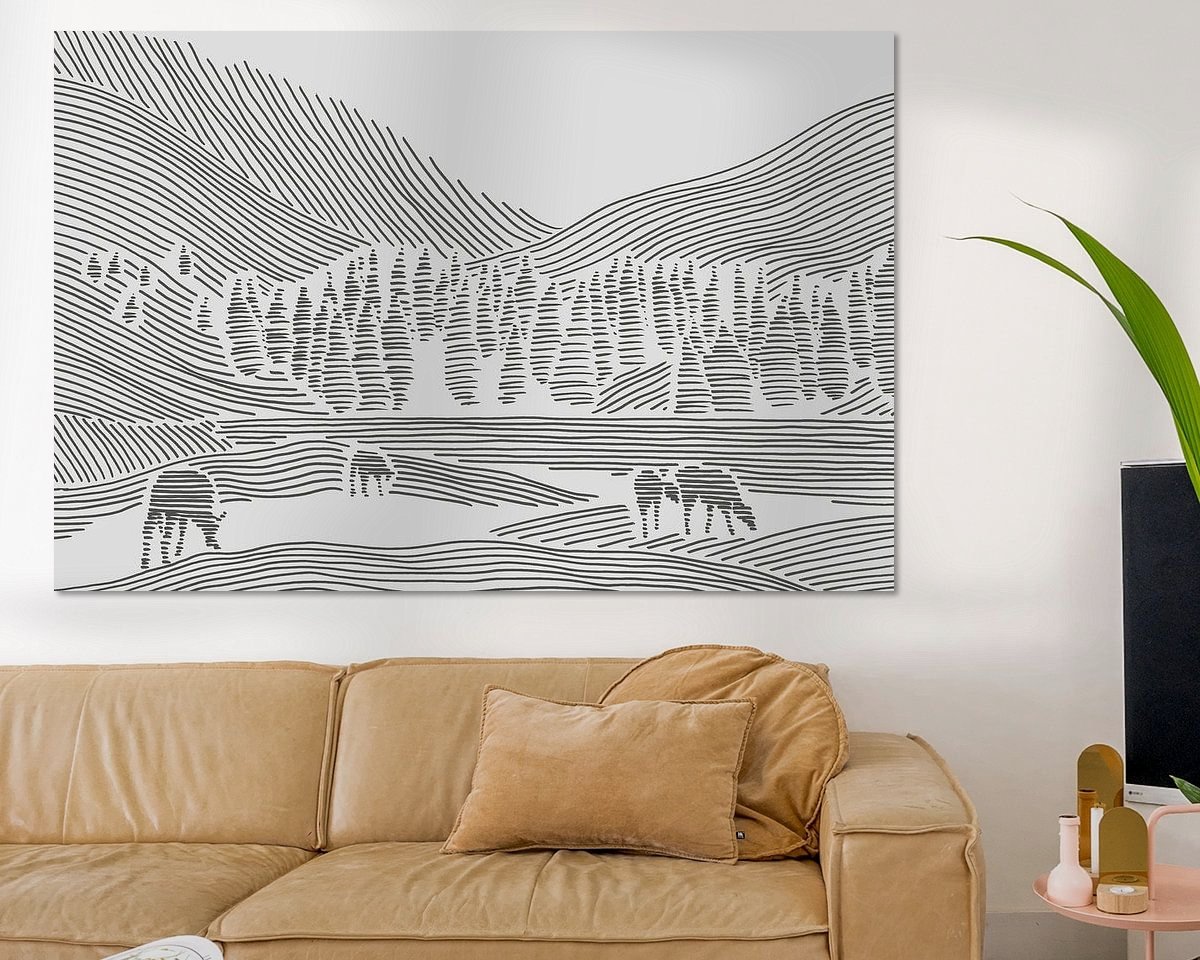 Example of the artwork in a room