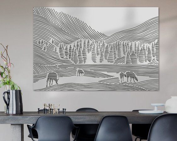 Example of the artwork in a room