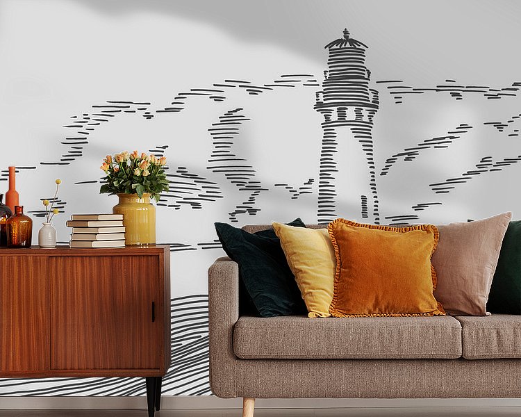 Voorbeeld van het werk in een kamer