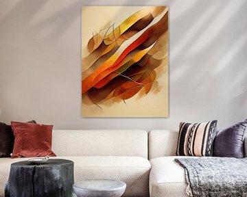 Abstract in herfstkleuren van Bert Nijholt