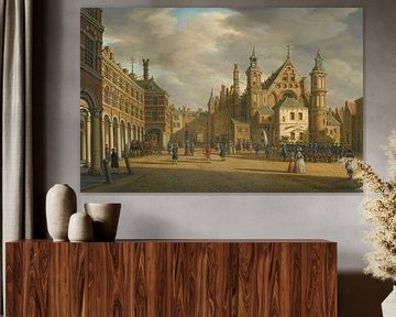 Den Haag, Gezicht op het Binnenhof naar het noorden met de Ridderzaal, Paulus Constantijn la Fargue