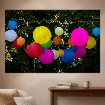 Feest met kleurrijke lantaarns