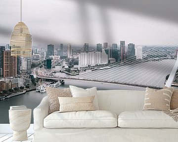 Minimalistisches Foto der Skyline von Rotterdam