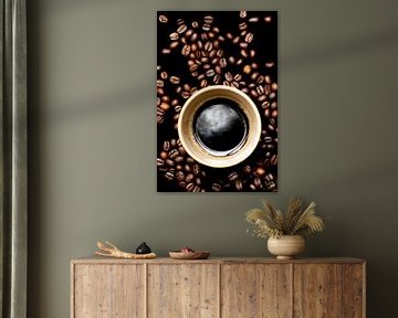 koffie art voor aan de muur van SO fotografie