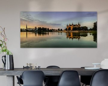 Schwerin- castle and old town (panorama)