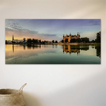 Schwerin- castle and old town (panorama) by Frank Herrmann