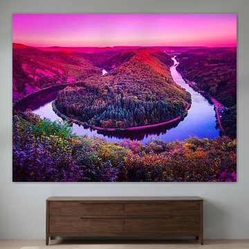 Saarlus met zonsondergang