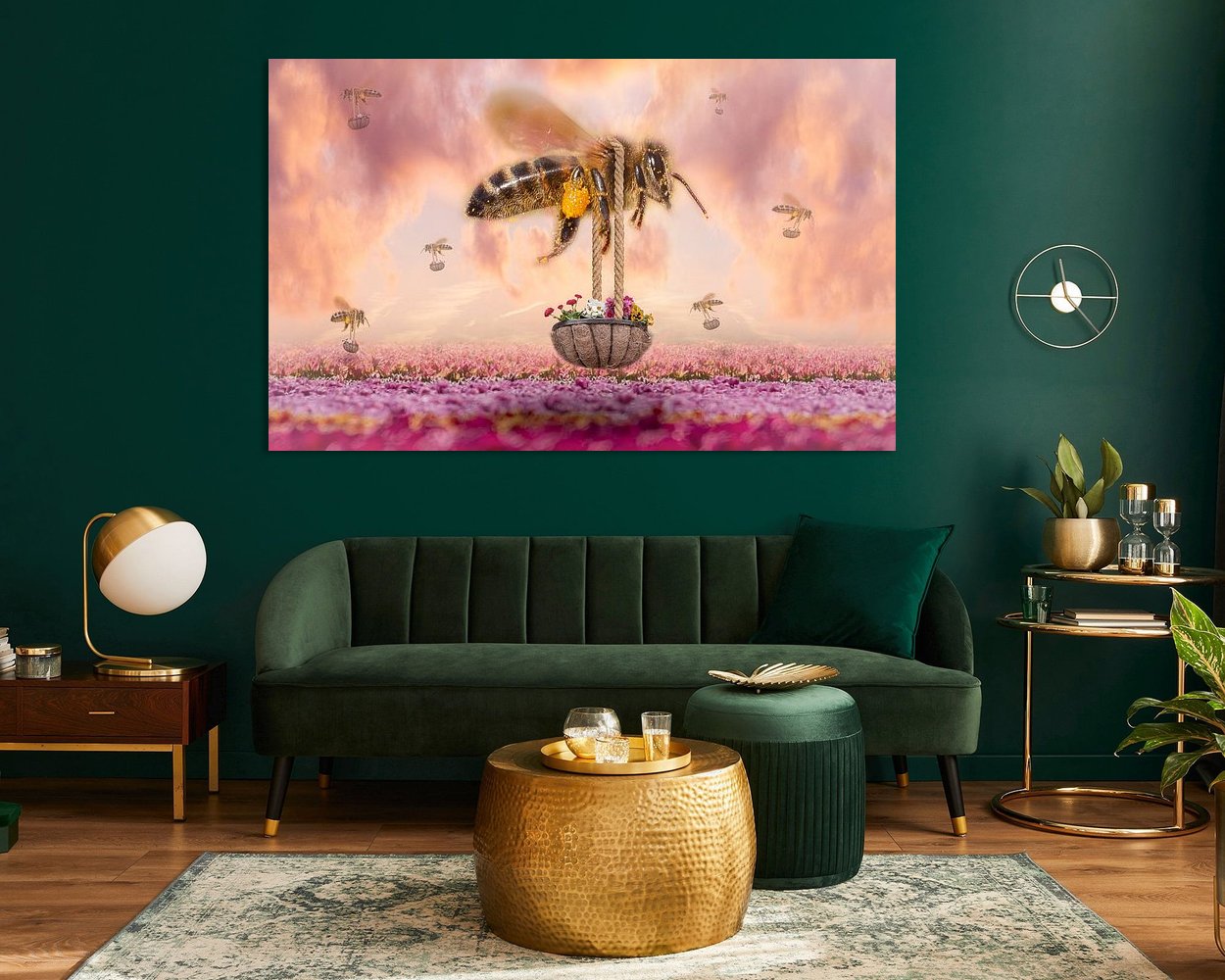 Voorbeeld van het werk in een kamer