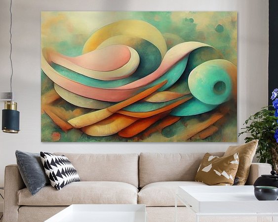 Voorbeeld van het werk in een kamer