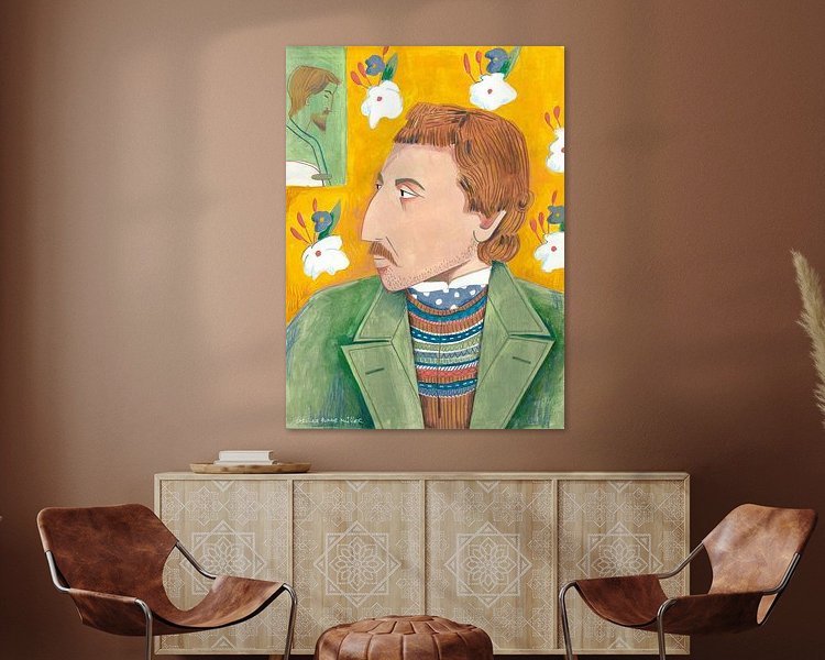 Voorbeeld van het werk in een kamer