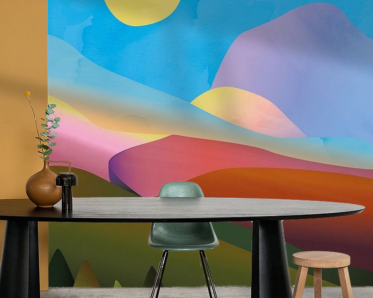 Voorbeeld van het werk in een kamer