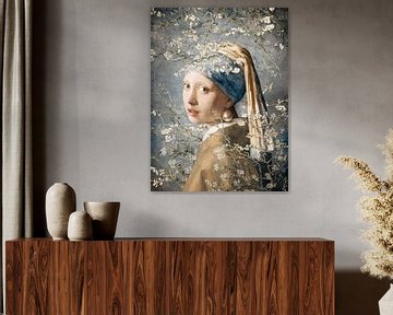 Girl with almond blossom by Evavisser