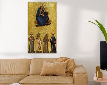 Guariento di Arpo, Madonna en kind met heiligen - 1360 van Atelier Liesjes
