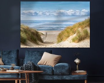 Het strand, de zee en de duinen in de zomer van Lisette Rijkers