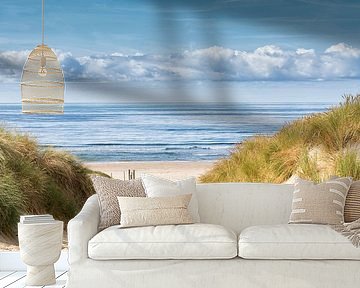 The beach, sea and dunes in summer by Lisette Rijkers