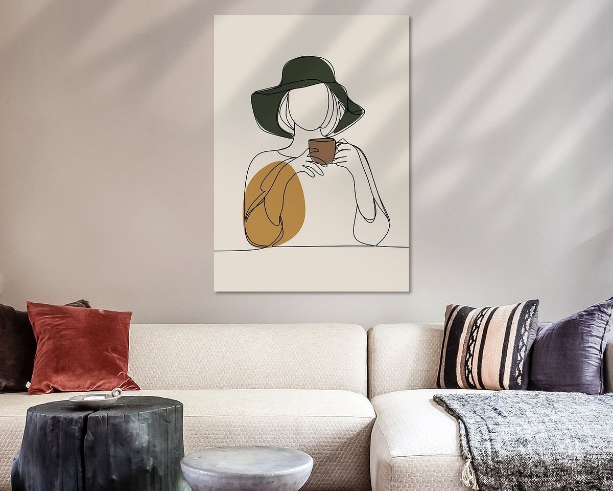 Voorbeeld van het werk in een kamer