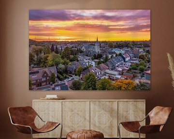 Drone photo of sunrise in Simpelveld by John Kreukniet