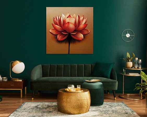 Voorbeeld van het werk in een kamer