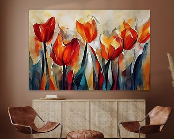 Tulpen in vrolijke kleuren van Bert Nijholt