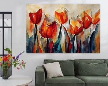 Tulpen in vrolijke kleuren van Bert Nijholt