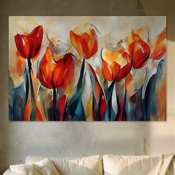 Tulpen in fröhlichen Farben von Bert Nijholt