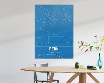 Blauwdruk | Landkaart | Bern (Gelderland) van Rezona