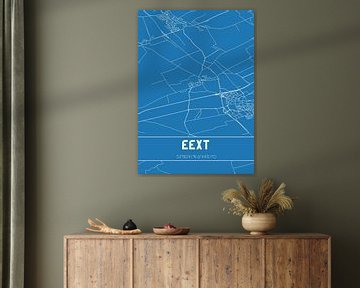 Blauwdruk | Landkaart | Eext (Drenthe) van MijnStadsPoster