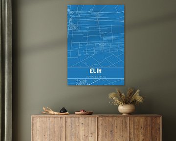 Blauwdruk | Landkaart | Elim (Drenthe) van Rezona