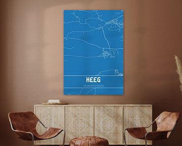 Blueprint | Carte | Heeg (Fryslan) sur Rezona