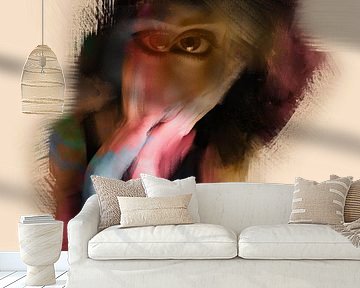 Kontemplation , Abstrakte Collage einer nachdenklichen Frau