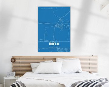 Blauwdruk | Landkaart | Baflo (Groningen) van Rezona