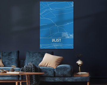 Blauwdruk | Landkaart | Vlist (Zuid-Holland) van Rezona