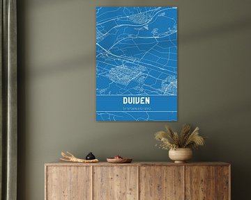 Blauwdruk | Landkaart | Duiven (Gelderland) van Rezona