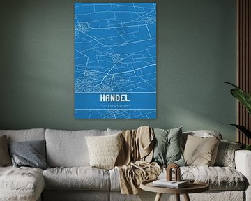 Blauwdruk | Landkaart | Handel (Noord-Brabant) van MijnStadsPoster