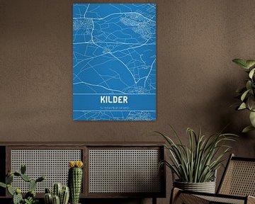 Blauwdruk | Landkaart | Kilder (Gelderland) van MijnStadsPoster