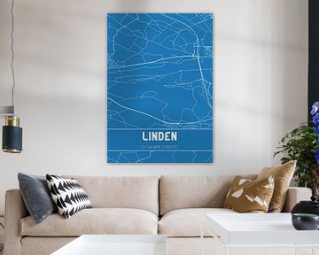 Blauwdruk | Landkaart | Linden (Noord-Brabant) van Rezona