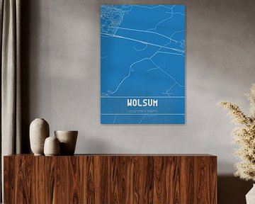 Blauwdruk | Landkaart | Wolsum (Fryslan) van Rezona