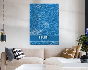 Blaupause | Karte | Zelhem (Gelderland) von Rezona