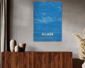 Blauwdruk | Landkaart | Vlijmen (Noord-Brabant) van Rezona
