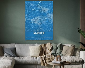 Blaupause | Karte | Wijchen (Gelderland) von Rezona