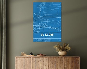Blauwdruk | Landkaart | De Klomp (Gelderland) van MijnStadsPoster
