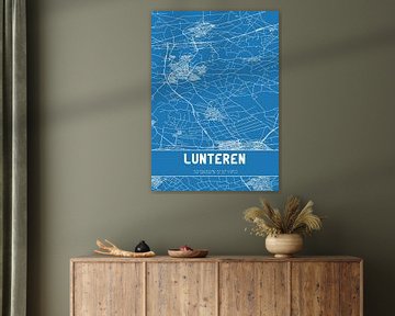 Blauwdruk | Landkaart | Lunteren (Gelderland) van Rezona