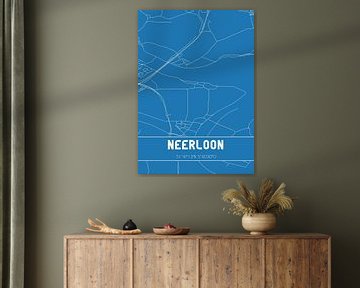 Blauwdruk | Landkaart | Neerloon (Noord-Brabant) van Rezona