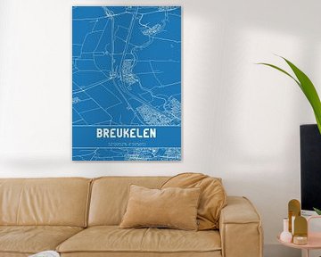 Blaupause | Karte | Breukelen (Utrecht) von Rezona