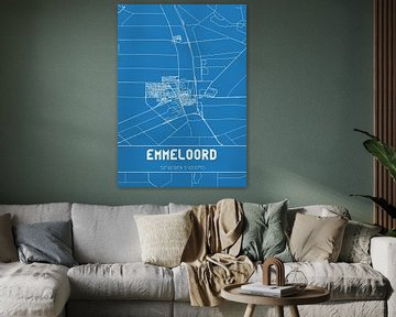 Blauwdruk | Landkaart | Emmeloord (Flevoland) van Rezona