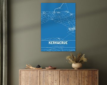 Blaupause | Karte | Kerkwerve (Zeeland) von Rezona