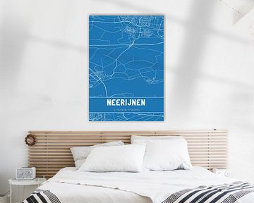 Blauwdruk | Landkaart | Neerijnen (Gelderland) van Rezona