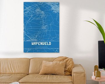 Blaupause | Karte | Wapenveld (Gelderland) von Rezona