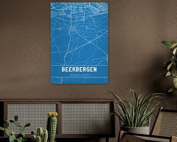 Blauwdruk | Landkaart | Beekbergen (Gelderland) van Rezona